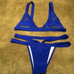 Vibrant blue bathing suit